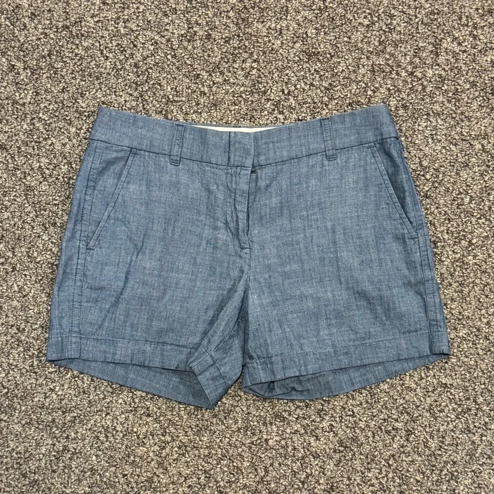 J. Crew Chambray Blue Women's Shorts - Picture 3 of 7